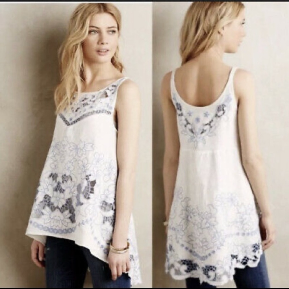 Anthropologie - HD in Paris - Embroidered Sleeveless Top